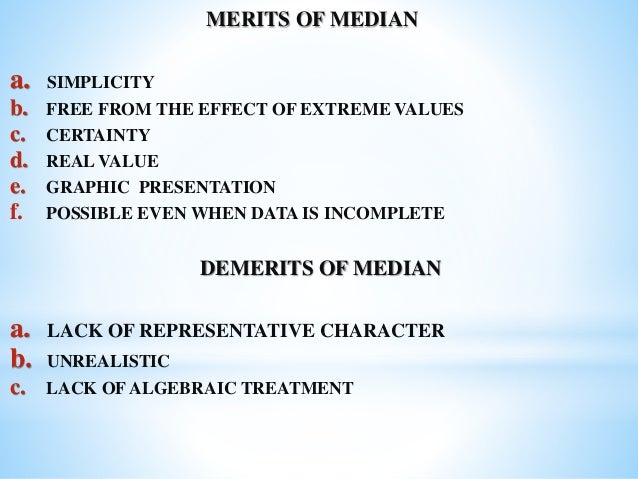 Merits of arithmetic mean