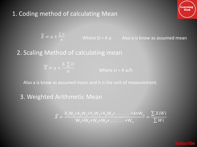 How to Calculate Mean?|Arithmetic mean | Mean | weighted Mean | PPTX ...