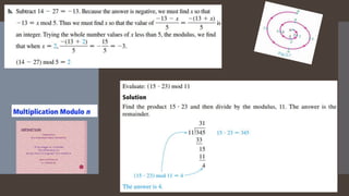 Introduction to Modular Arithmetic | PPTX