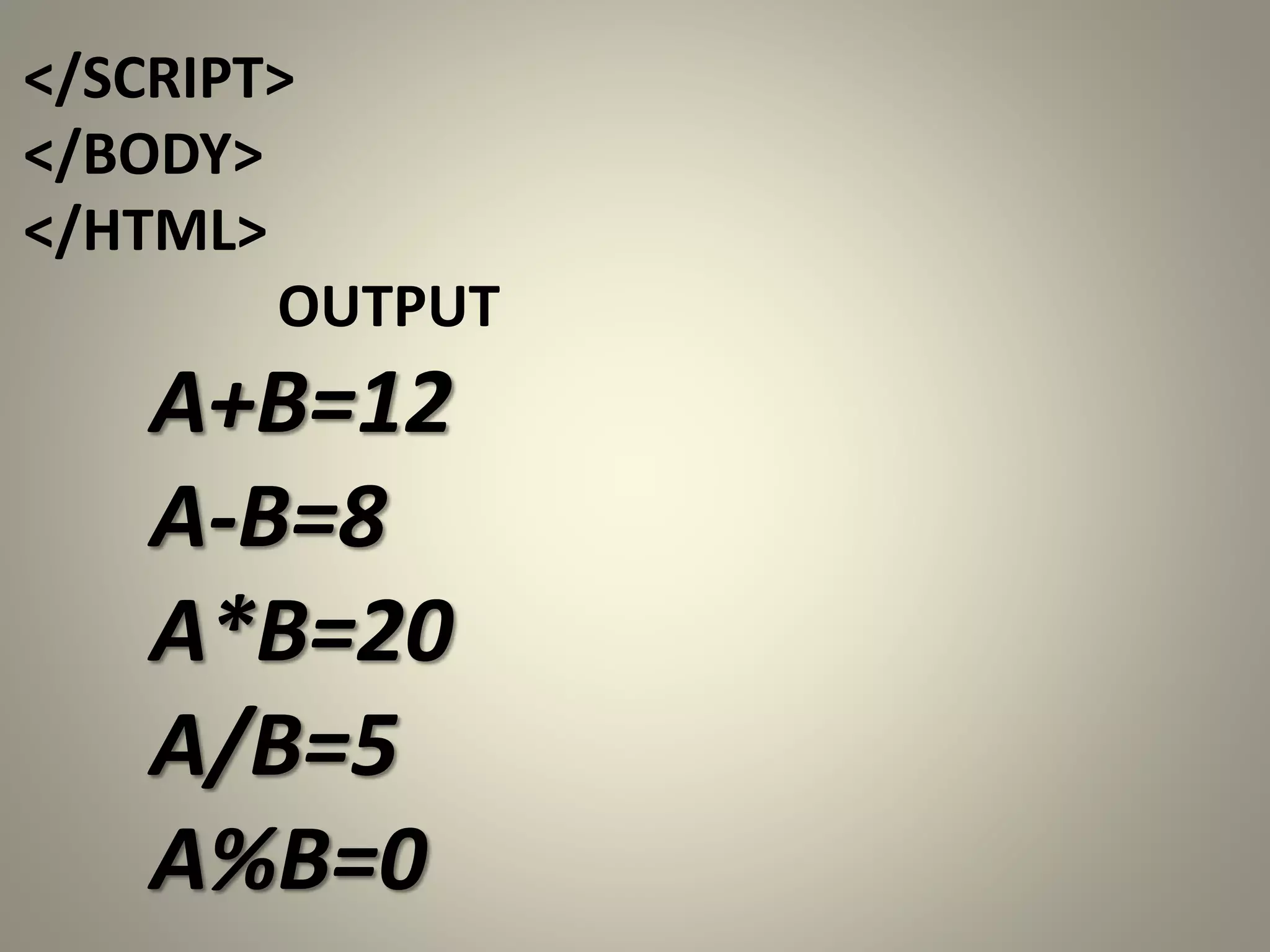 Arithmetic operators | PPT