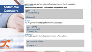 Arithmetic operators | PPT
