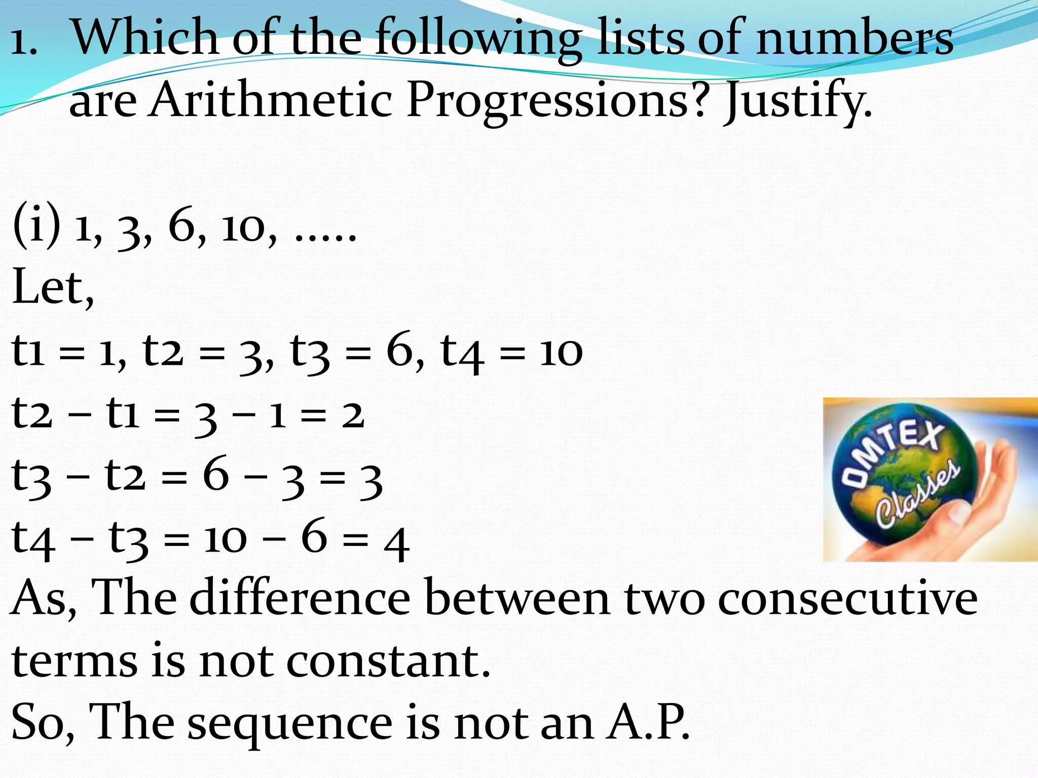 Arithmetic progression | PPTX