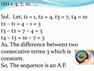 Arithmetic progression | PPTX