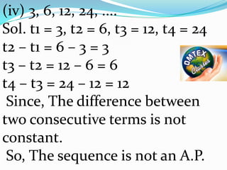 Arithmetic progression | PPTX