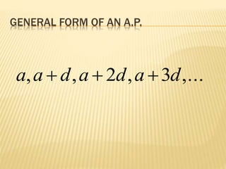 Arithmetic progression | PPTX