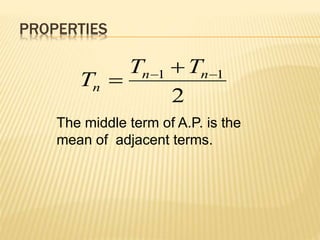 Proceeding Term Math Arithmetic progression | PPTX