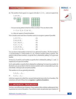 Arithmetic progressions /Algebra | PDF