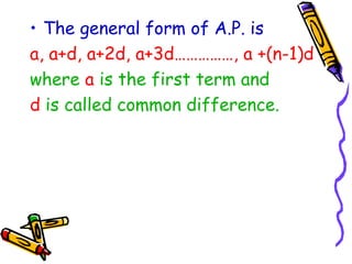 Arithmetic progressions | PPT