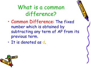 Arithmetic progressions | PPT