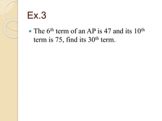 Proceeding Term Math Arithmetic progressions | PPTX