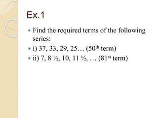 Proceeding Term Math Arithmetic progressions | PPTX
