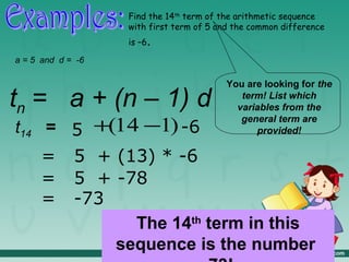 Arithmetic seqence | PPT
