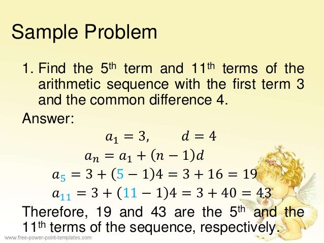problem solving in arithmetic sequence with solution