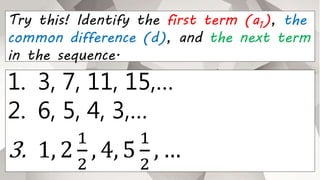 Week 2: Arithmetic sequence | PPTX