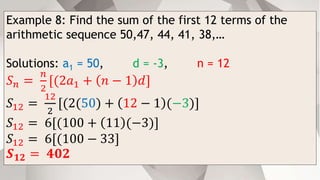 Week 2: Arithmetic sequence | PPTX