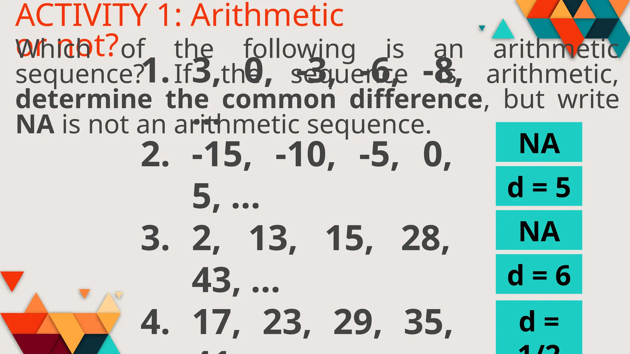 Mathematics 10 Quarter I Arithmetic Sequence | PPTX