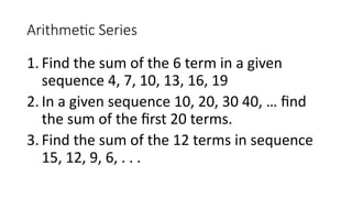 arithmetic sequence , number sequence.pptx
