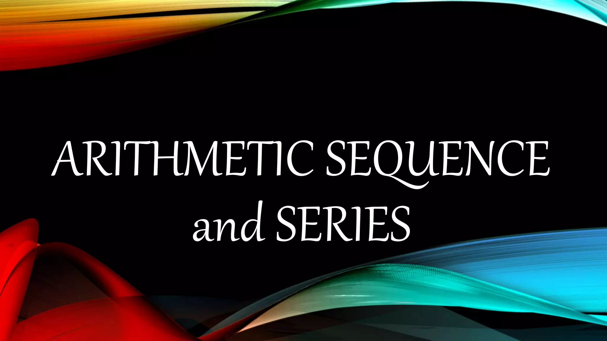 Arithmetic sequence 10 | PPTX