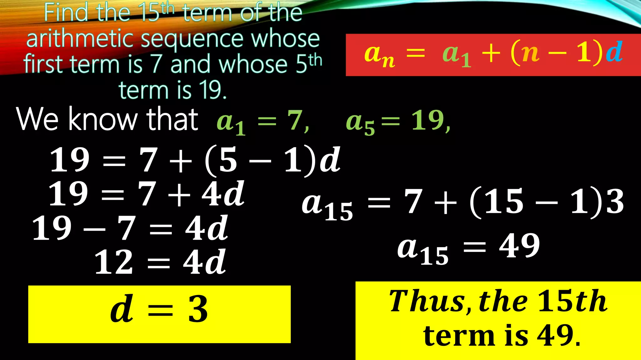 Arithmetic sequence 10 | PPTX