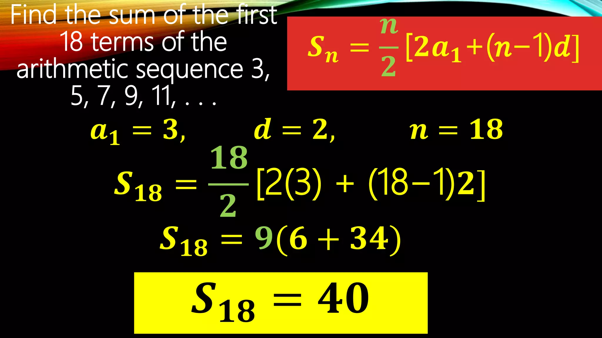 Arithmetic sequence 10 | PPTX