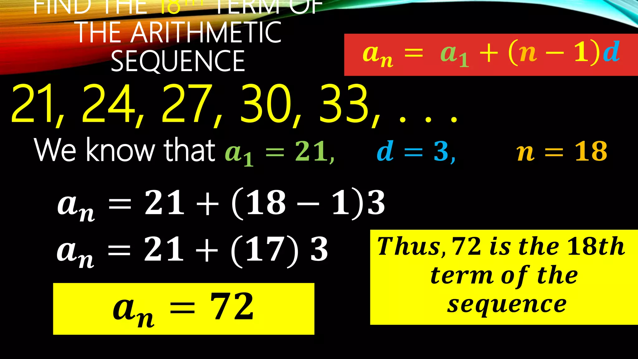 Arithmetic sequence 10 | PPTX