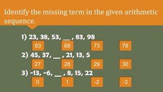 Arithmetic Sequence | PDF