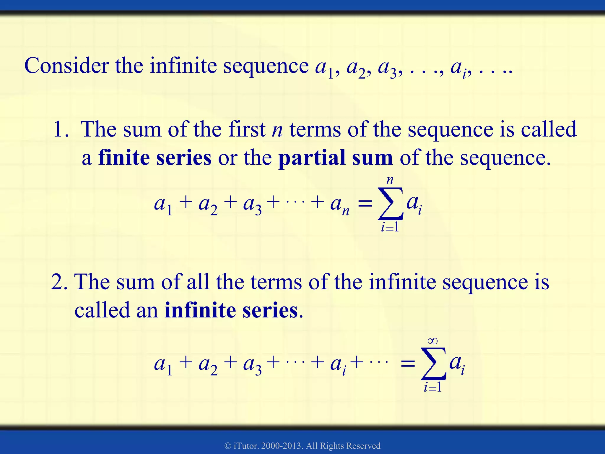 Arithmetic Sequence and Series | PPTX | Physics | Science