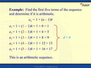 Arithmetic Sequence and Series | PPT
