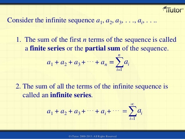 find infinite sum of recursive sequence