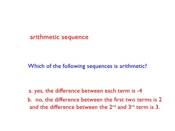 Arithmetic Sequences