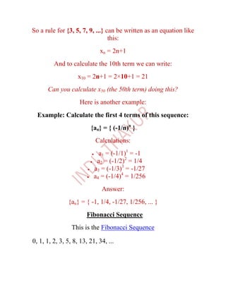 Arithmetic Sequences And Series 1