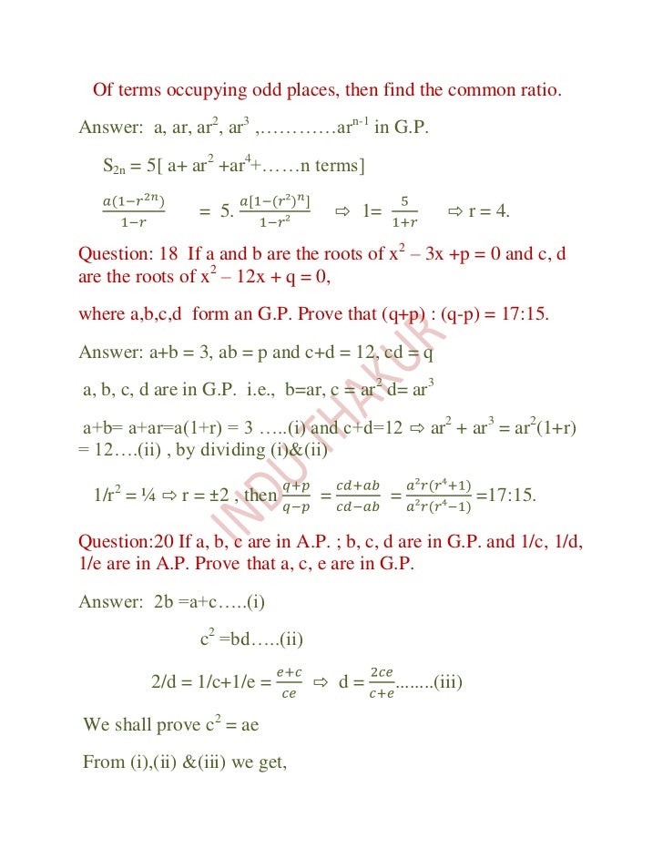 Arithmetic Sequences And Series 1