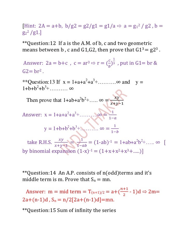 Arithmetic Sequences And Series 1