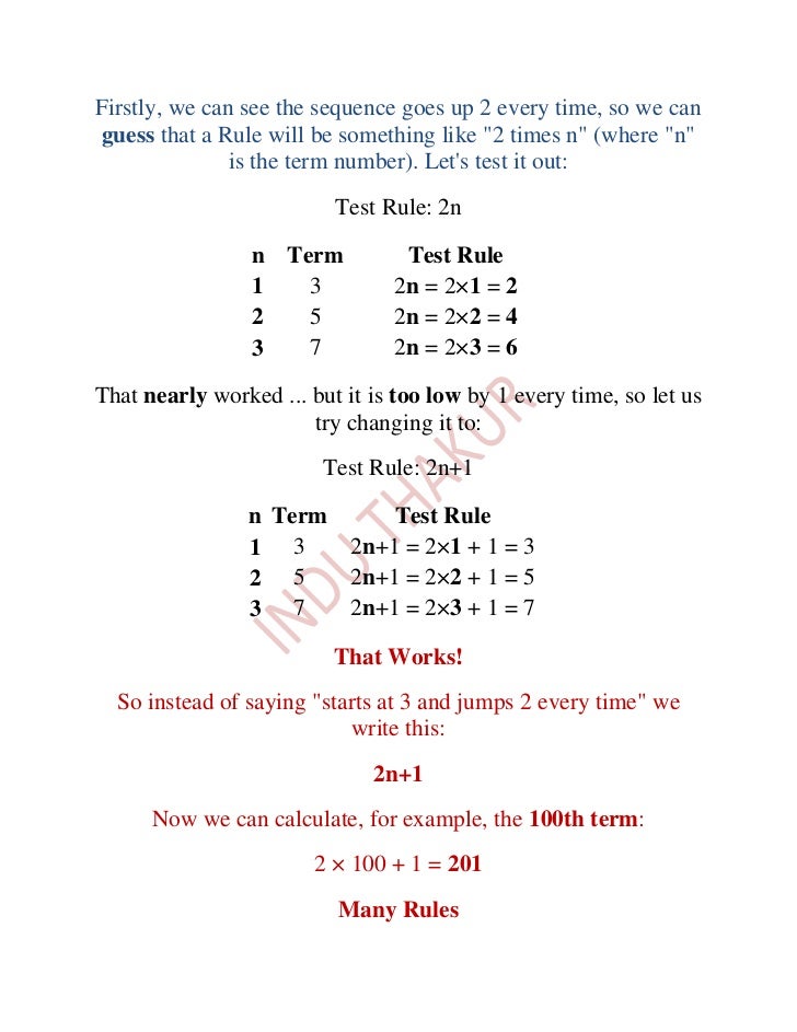 Arithmetic Sequences And Series 1