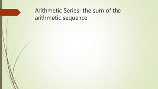 Arithmetic Series Ppt Arithmetic Series Ppt