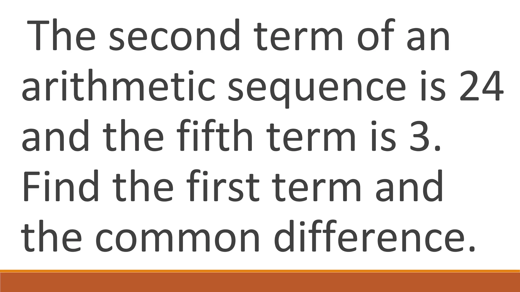 Arithmetic series problems | PPT