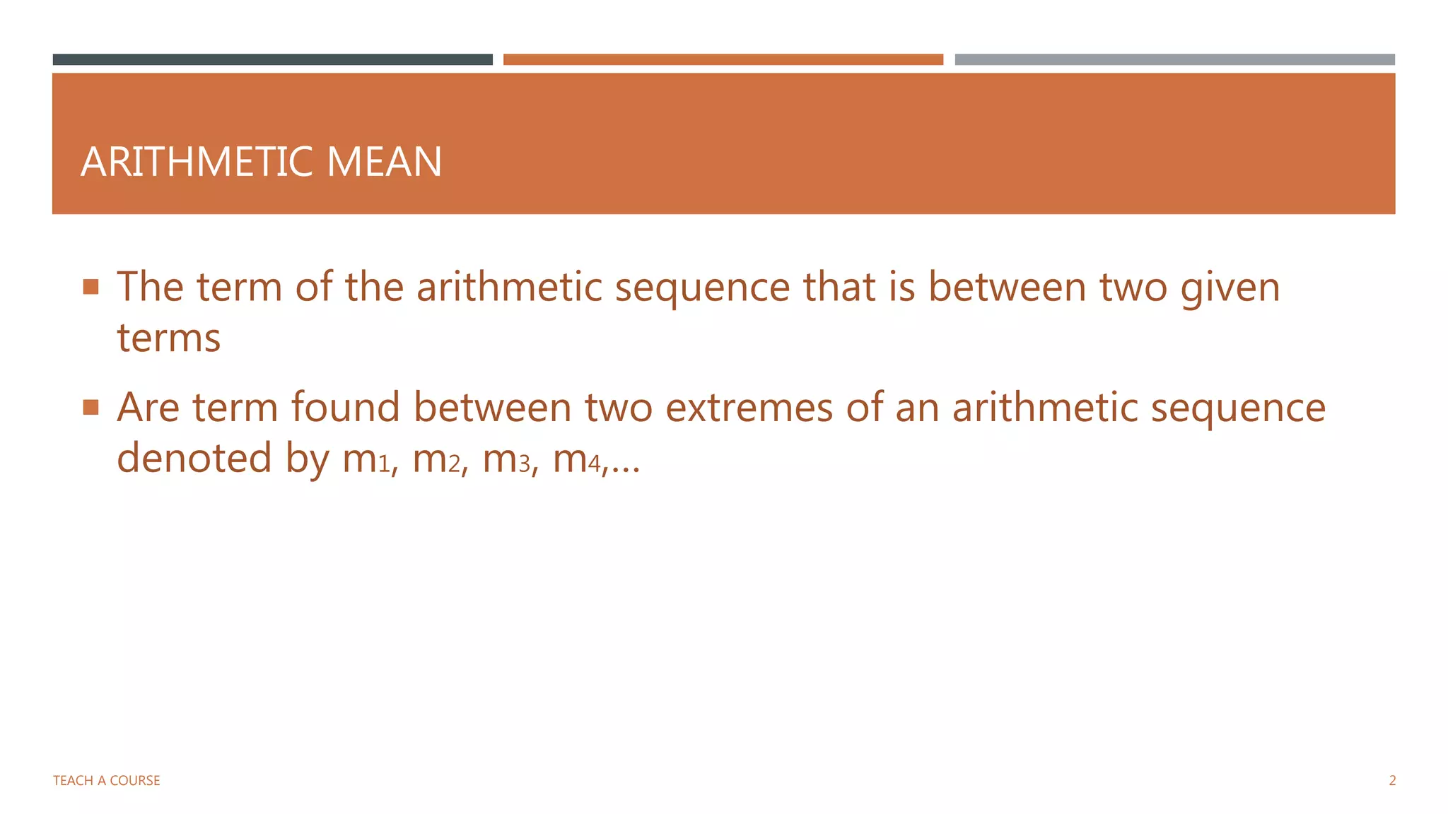Arithmetic mean | PPTX