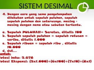 Aritmatika, Sistem Numerasi dan Bilangan | PPT