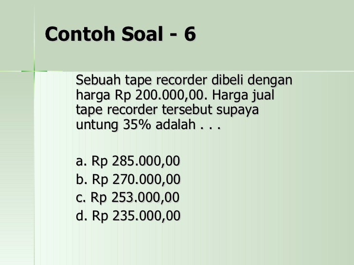 13+ Soal Essay Aritmatika Sosial Kelas 7
