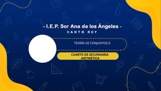 Teoría de Conjuntos II: Operaciones y Práctica para Secundaria | PPTX