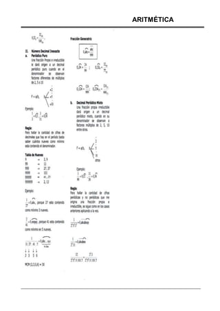 ARITMÉTICA
 