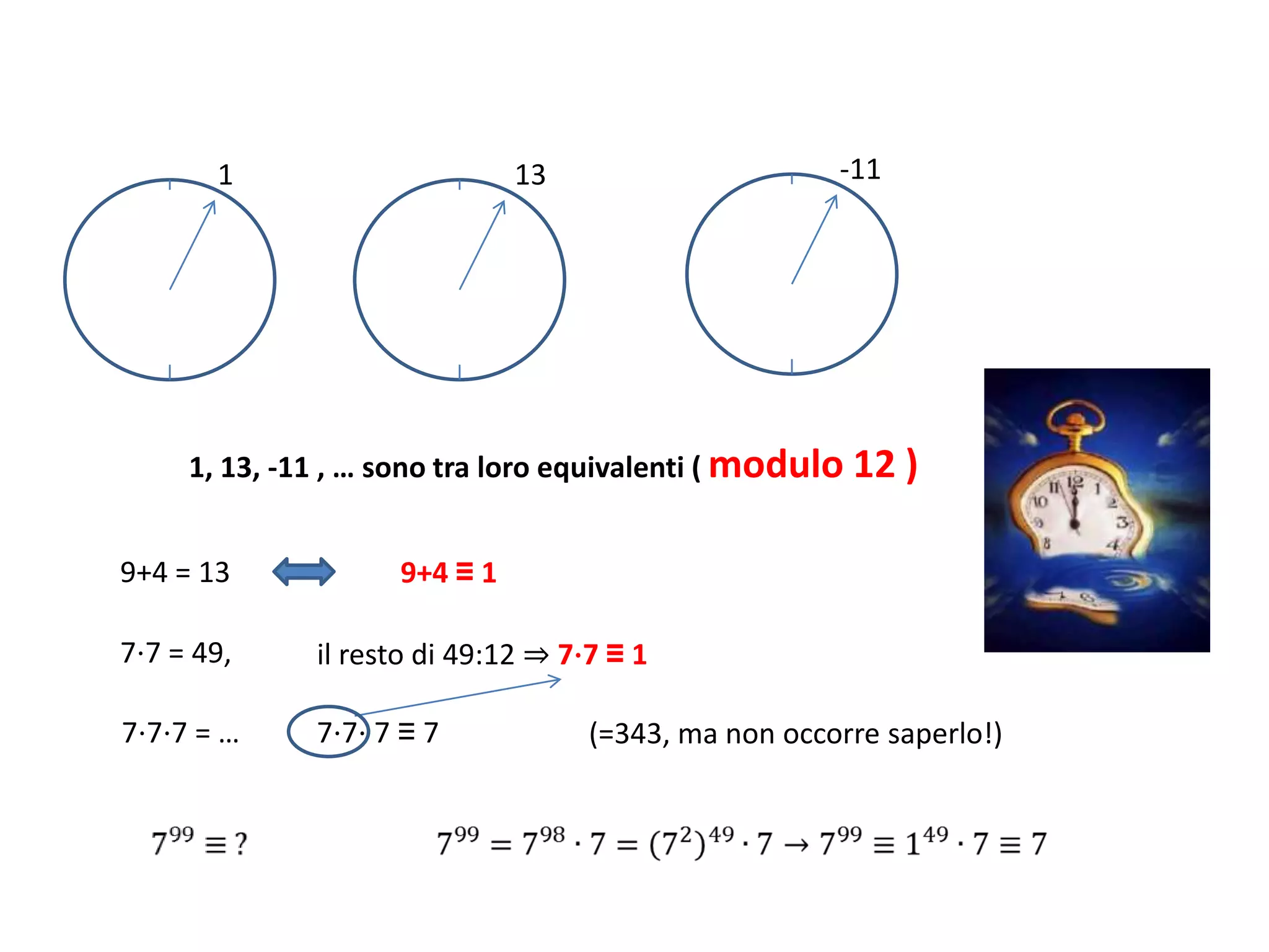 Aritmetica modulare PPT