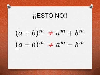 Potencia de una PotenciaMultiplicamos los exponentes:𝑎𝑏𝑐=𝑎𝑏∙𝑐 