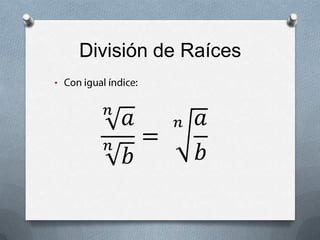 Extraer la raíz = Resolver la raíz.