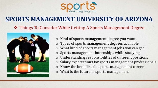 How To Get Arizona Sports Management Degree With Best ...