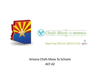 Arizona Chefs Move To Schools
           ACF AZ
 