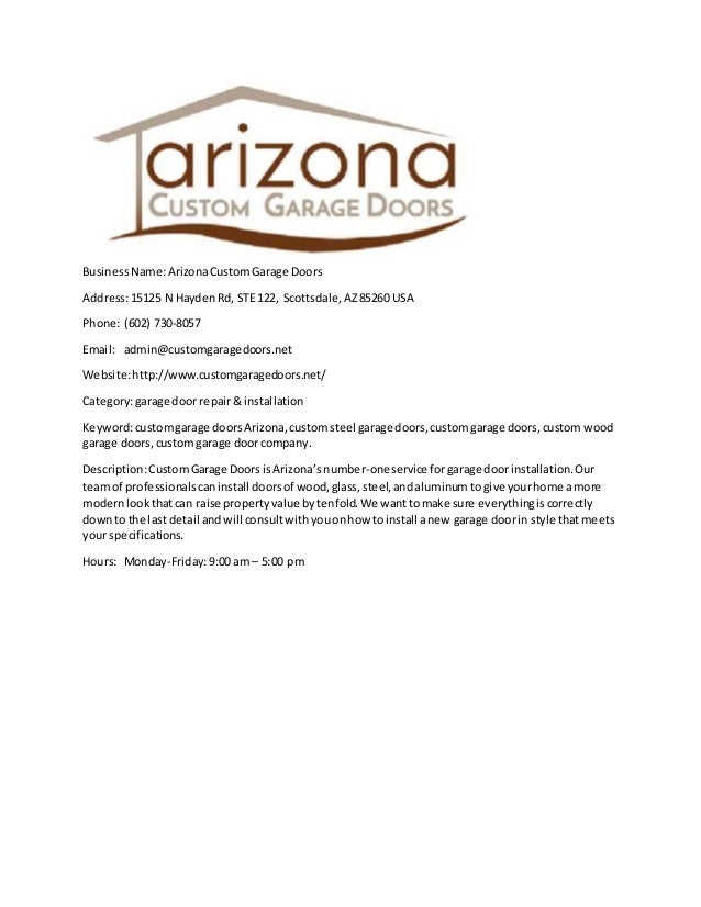 Arizona Custom Garage Doors