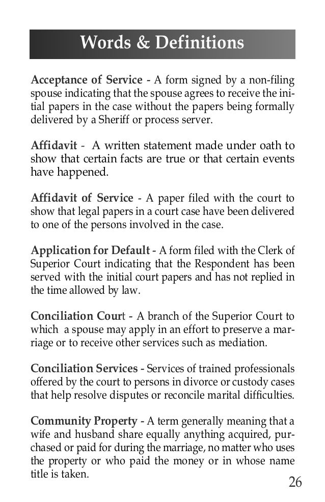 Arizona Supreme Court Divorce Booklet