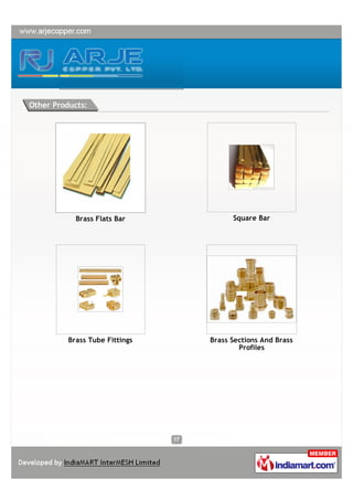 Other Products:




            Brass Flats Bar           Square Bar




          Brass Tube Fittings   Brass Sections And Brass
                                        Profiles
 