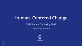 Human-Centered Change
ARJE Annual Gathering 2018
Seattle, WA | January 2018
 